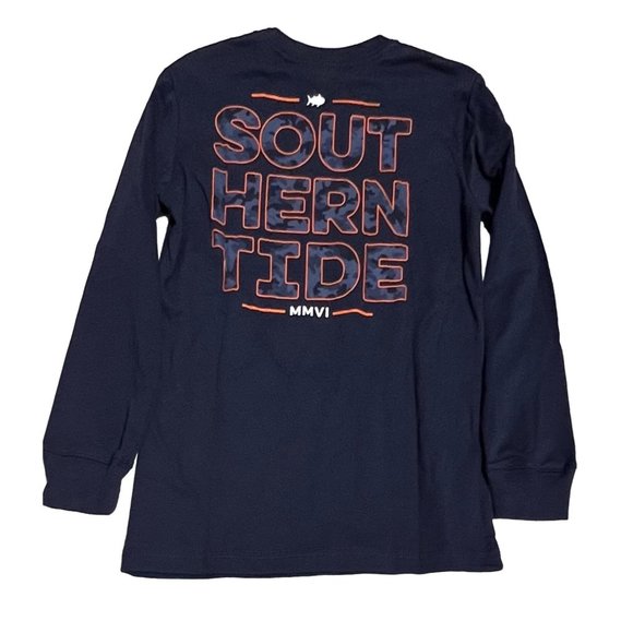Southern Tide Skipjack fishing  boat long sleeve shirt Camo Stack Youth YM YXL - Picture 1 of 4
